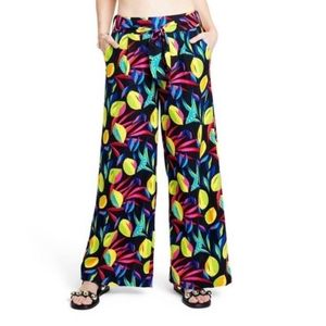 EUC Tabitha Brown for Target Lemon Print Wide-Leg Pants